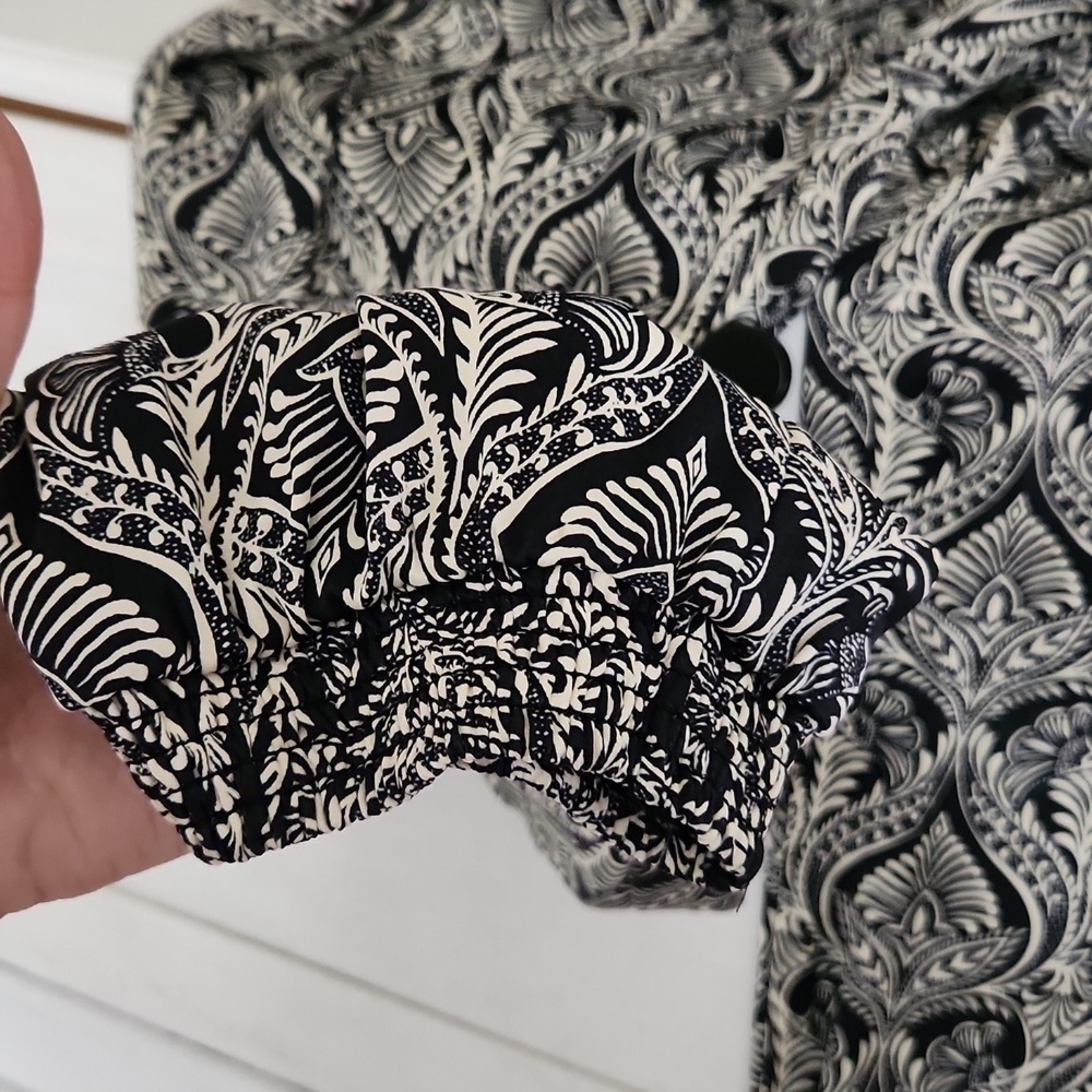 Anthropology Romper Size 4 Bohemian Lounge Paisley Fall Ruffle Sleeve - Picture 7 of 15
